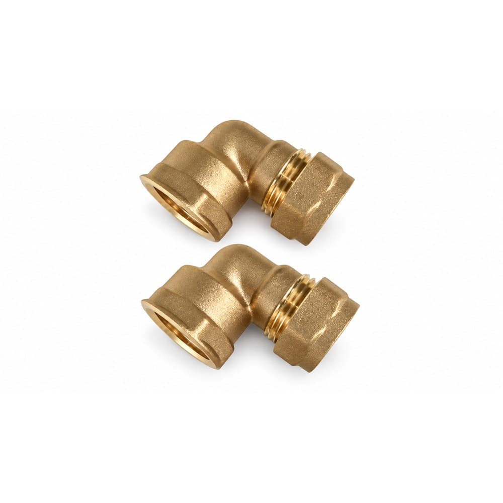 Brass compression elbow