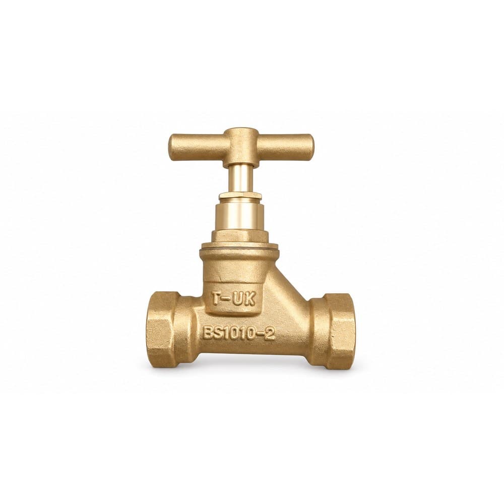 T-UK Brass stop cock 1/2 inch