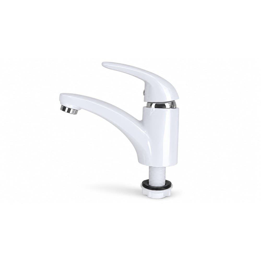 T-UK Basin tap, white plastic