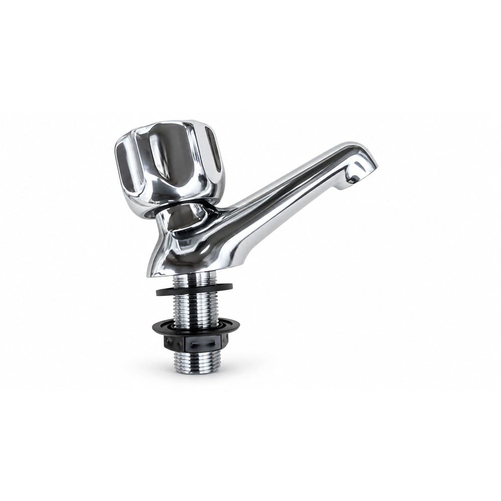 Basin tap, chrome metal